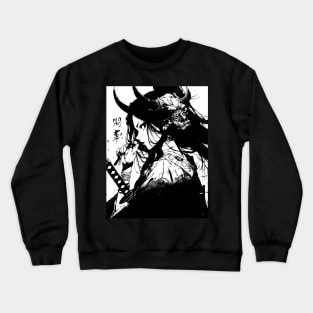 Vaporwave Cyberpunk Yakuza Japanese Samurai Girl #3 Crewneck Sweatshirt